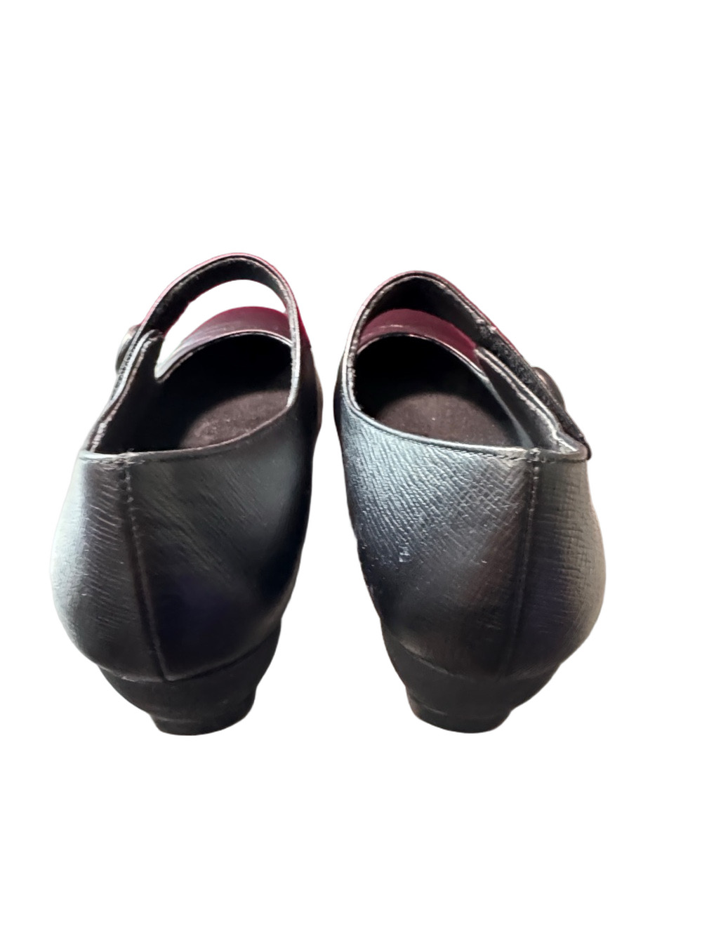 Munro Black Leather Mary Jane Comfort Wedge Shoes Size 10 WW - Picture 3 of 6
